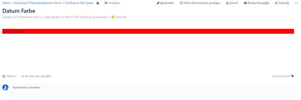 Seiten löschen Confluence geht nicht
